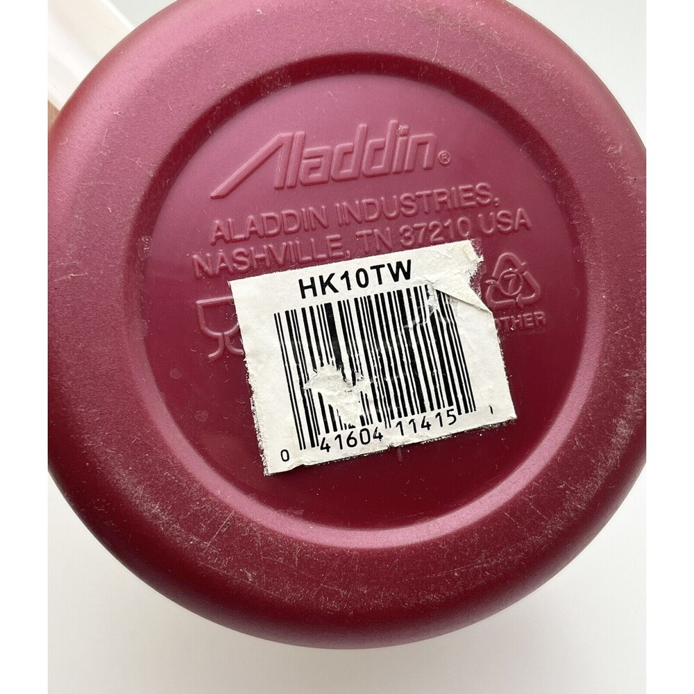 Vintage Aladdin Heat And Go Microwave Lunch Container White & Maroon No Spoon - Picture 7 of 7